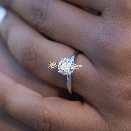 Lab-Created Diamond Classic Solitaire Ring F-G SI)