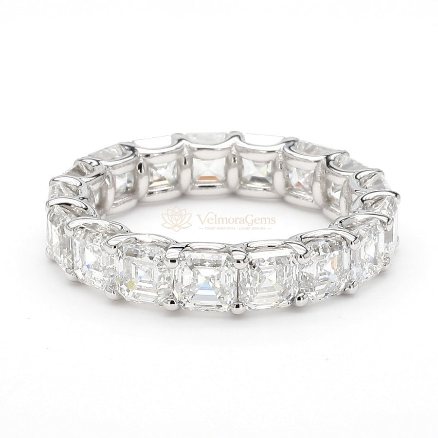 Asscher Lab-Created Diamond Eternity Band E-F VS)