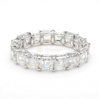 Asscher Lab-Created Diamond Eternity Band E-F VS)