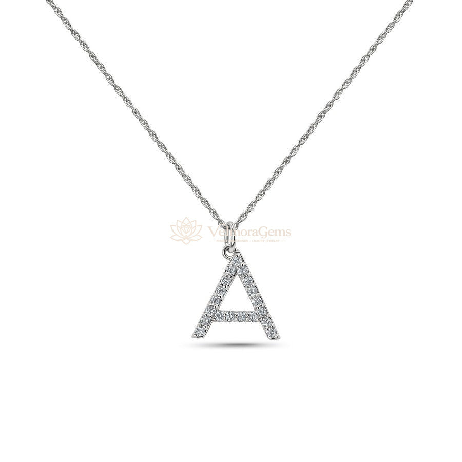 Lab-Created Diamond Alphabet Pendant Necklace F-G VS) - Letter B