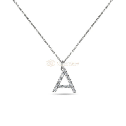 Lab-Created Diamond Alphabet Pendant Necklace F-G VS) - Letter B