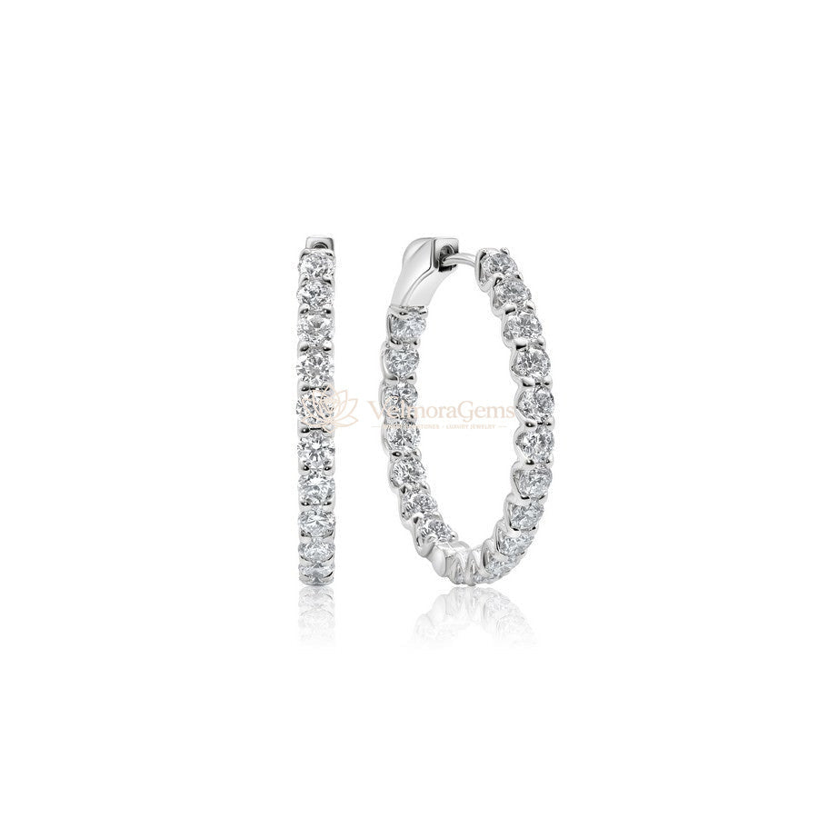 Lab-Created Diamond 23.5mm Huggie Earrings F-G VS)