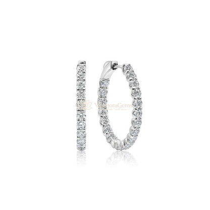 Lab-Created Diamond 23.5mm Huggie Earrings F-G VS)