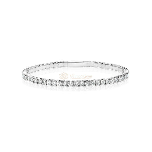 Lab-Created Fullway Flex Bangle F-G VS)