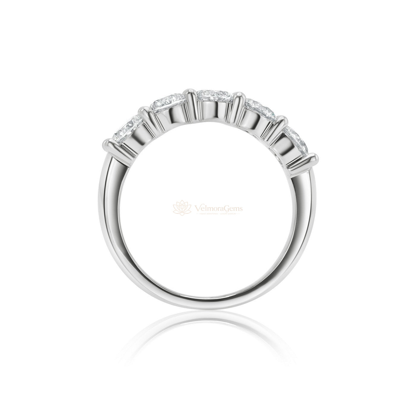 Lab-Created Diamond 5 Stone Anniversary Ring F-G SI)