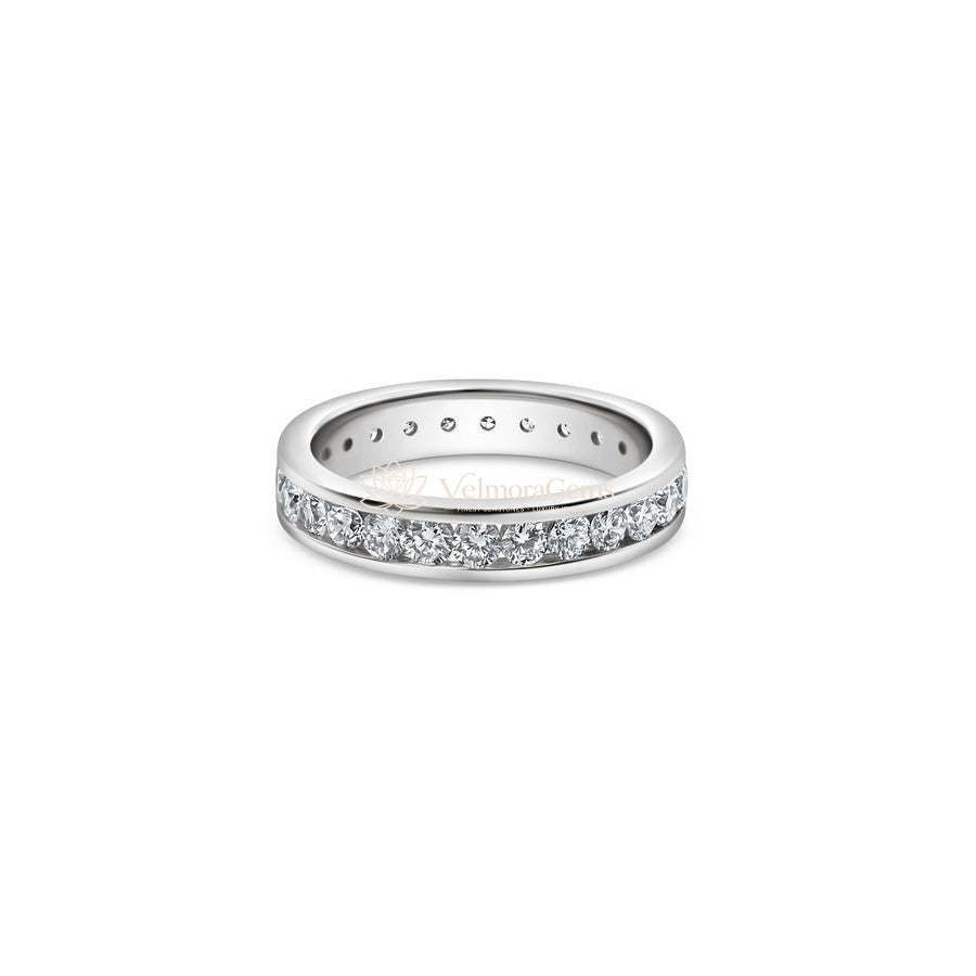 Lab-Created Diamond Eternal Channel Set Ring F-G VS)
