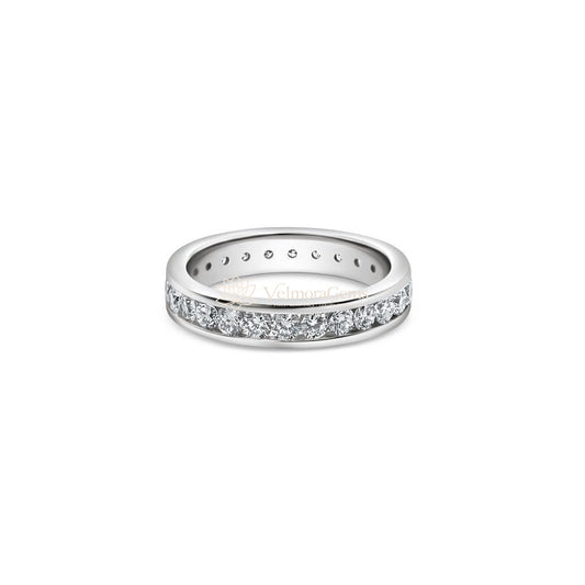 Lab-Created Diamond Eternal Channel Set Ring F-G VS)