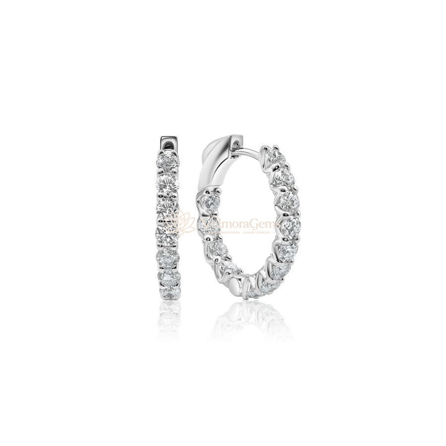 Lab-Created Diamond 15mm Huggie Earrings F-G VS)