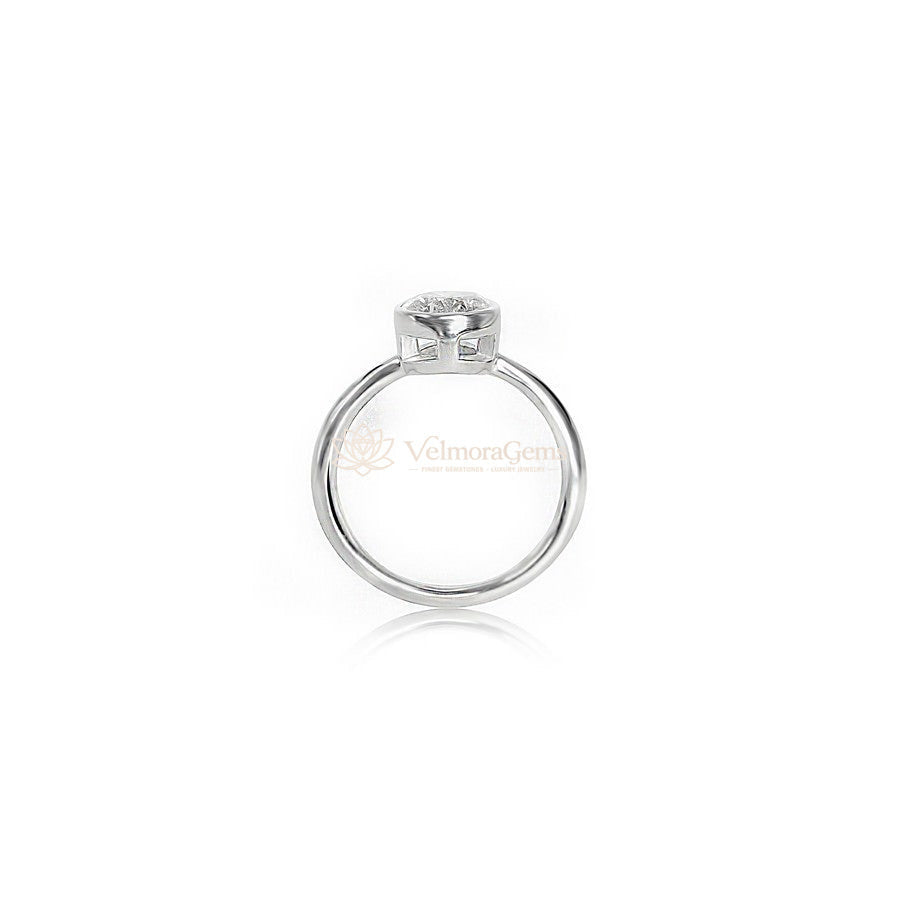 IGI Certified Lab-Created Diamond Bezel Ring F VS)