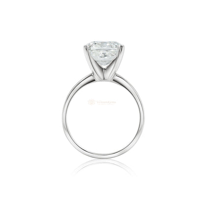 IGI Certified Cushion Lab-Created Diamond Classic Solitaire Ring F VS)