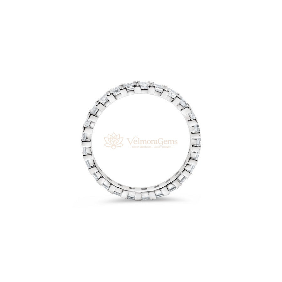 Emerald Lab-Created Diamond Eternity Band E-F VS)