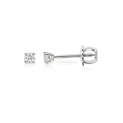 Lab-Created Diamond 4-Prong Baby Stud Earrings F-G VS)