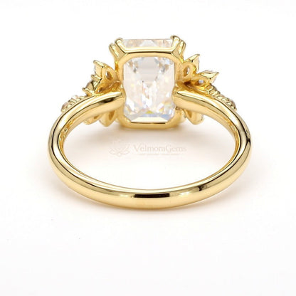 IGI Certified Lab-Created Diamond Emerald Floral Radiance Ring F VS)