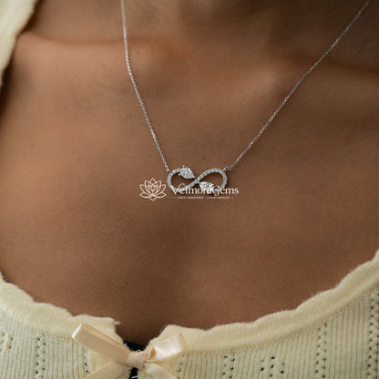 Lab-Created Diamond Infinity Pendant Necklace F-G VS)