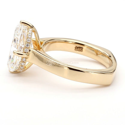 Signature Cushion Harmony Set – Cushion Hidden Halo Euro Shank Ring & 7-Stone Band (F-G SI)