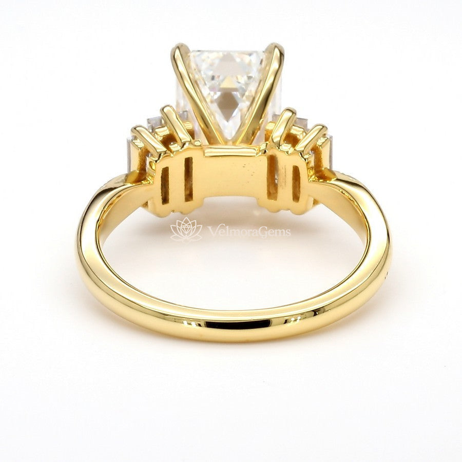 IGI Certified Lab-Created Diamond Emerald 5-Stone Ring F VS)