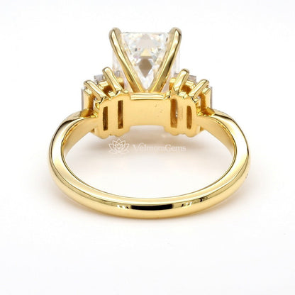 IGI Certified Lab-Created Diamond Emerald 5-Stone Ring F VS)