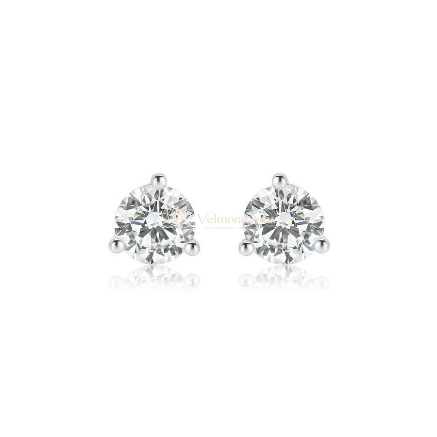 Round Stud Duo – & Lab Diamond Matching Stud Earrings (F-G SI)